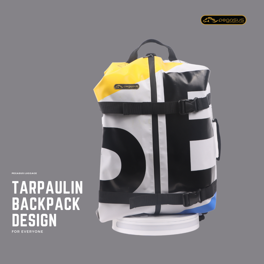 กระเป๋าเป้สะพายหลัง Backpack กันน้ำได้ สีขาว Pegasus รุ่น TARPAULIN Backpack