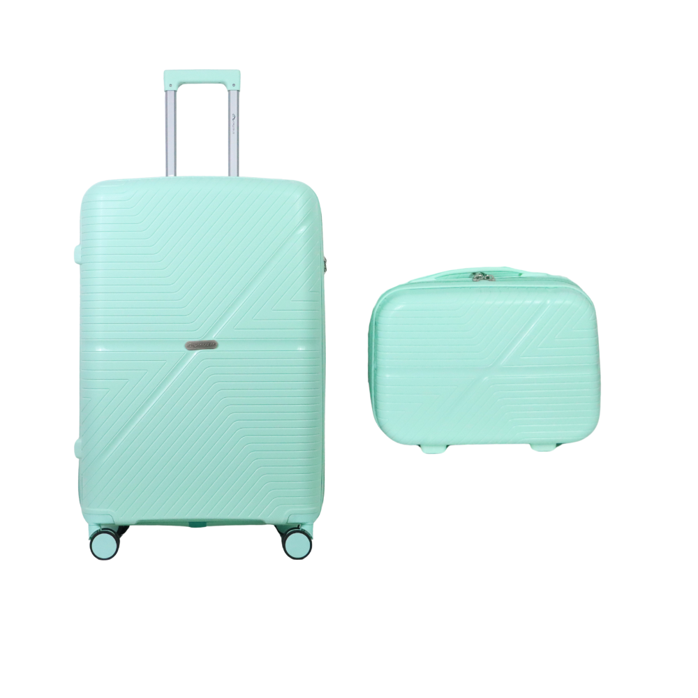 Pegasus กระเป๋าเดินทางล้อลากวัสดุ PP รุ่น Falabella Setคู่ ขนาด 14+28 นิ้ว สีมิ้นท์