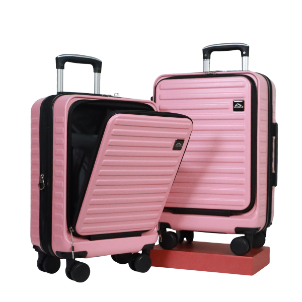 Pegasus กระเป๋าเดินทางเปิดหน้าใส่โน๊ตบุ๊ค ขยายข้าง ถอดล้อได้ รุ่น Luna  ขนาด 18 นิ้ว สีชมพู Pink