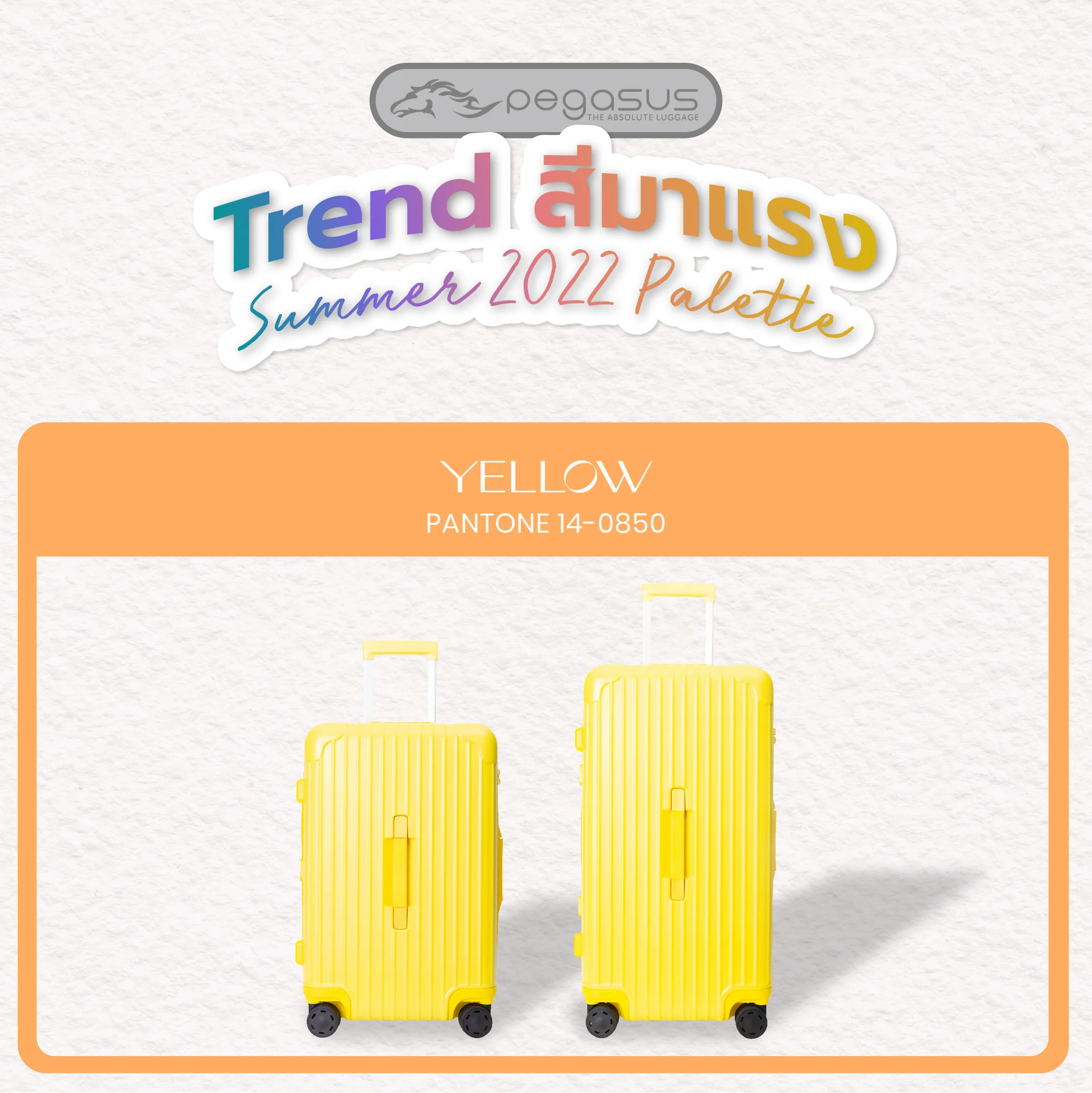 เทรนด์สีมาแรง สีเหลือง (กระเป๋าเดินทางสีเหลือง)