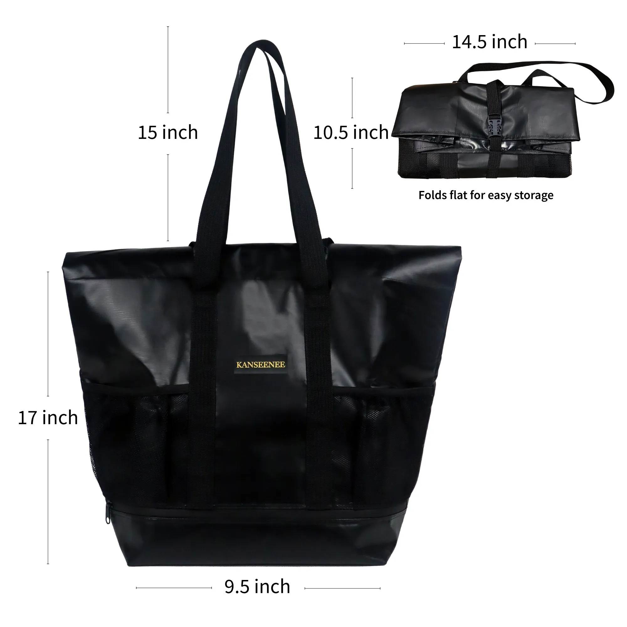 Pegasus Beach Bag กระเป๋าเก็บความร้อนเย็น สีดำ