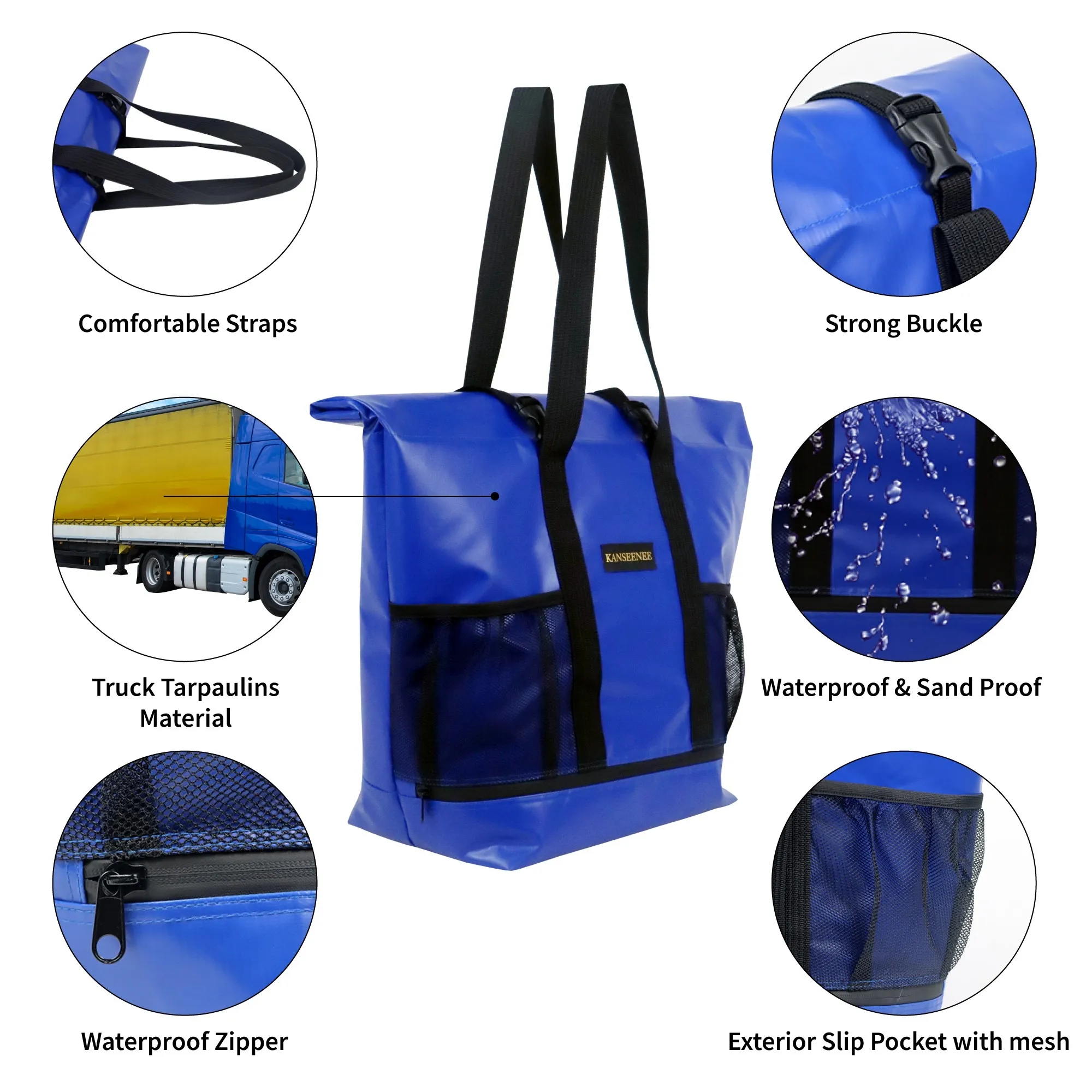 Pegasus Beach Bag กระเป๋าเก็บความร้อนเย็น สีน้ำเงิน