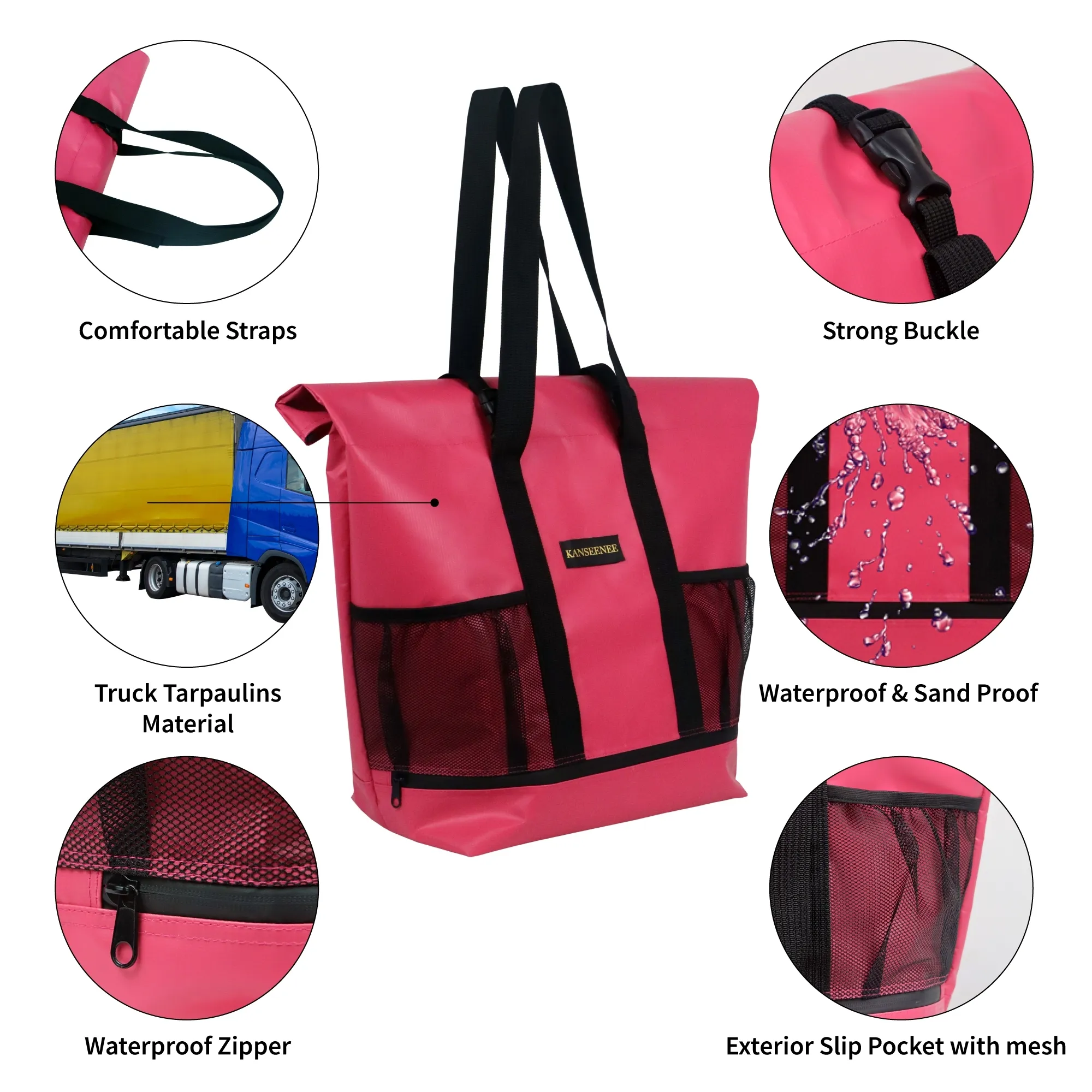 Pegasus Beach Bag กระเป๋าเก็บความร้อนเย็น สีชมพู