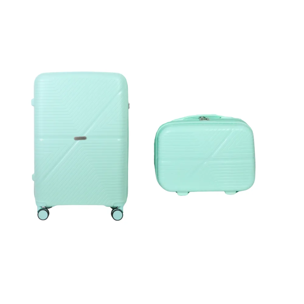 Pegasus กระเป๋าเดินทางล้อลากวัสดุ PP รุ่น Falabella Setคู่ ขนาด 14+20 นิ้ว สีมิ้นท์