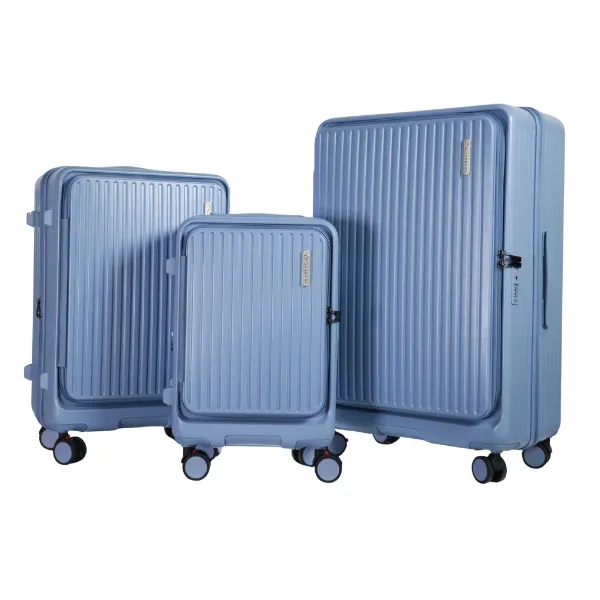 Pegasus กระเป๋าเดินทางเปิดหน้า ขยายข้างได้ รุ่น Phantom ขนาด 20 นิ้ว สีฟ้า