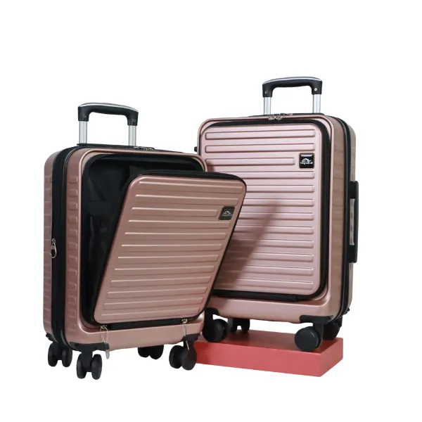 Pegasus กระเป๋าเดินทางเปิดหน้าใส่โน๊ตบุ๊ค ขยายข้าง ถอดล้อได้ รุ่น Luna  ขนาด 20 นิ้ว สี Rose Gold