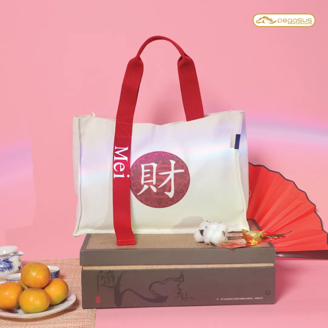 CNY collection DIY Shopping Bag พิมพ์ลายภาษาจีน+ชื่อ สั่งสกรีนรูปและสกรีนชื่อได้