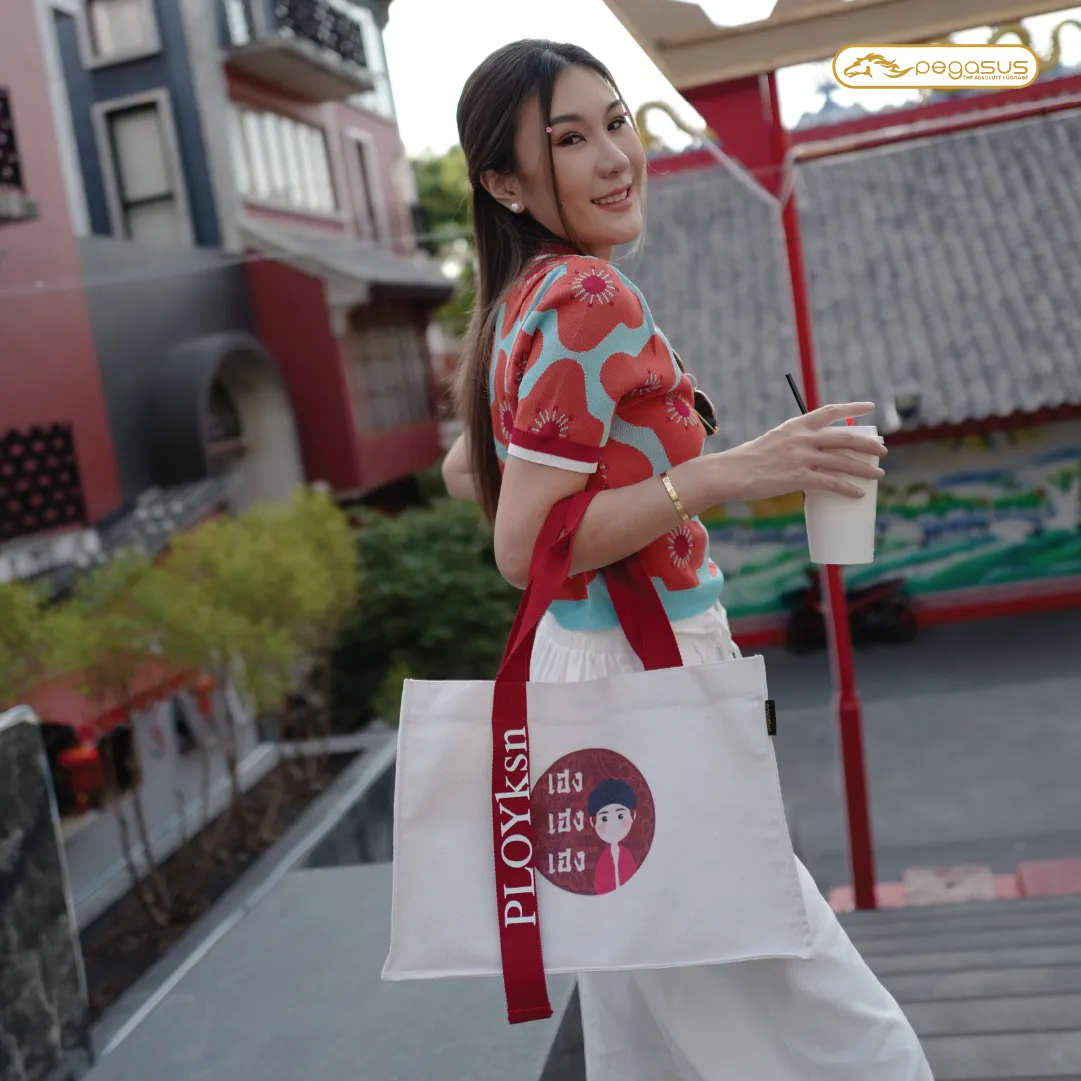 CNY collection DIY Shopping Bag พิมพ์ลายเฮงเฮงเฮง + รูป + ชื่อ สั่งสกรีนรูปและสกรีนชื่อได้