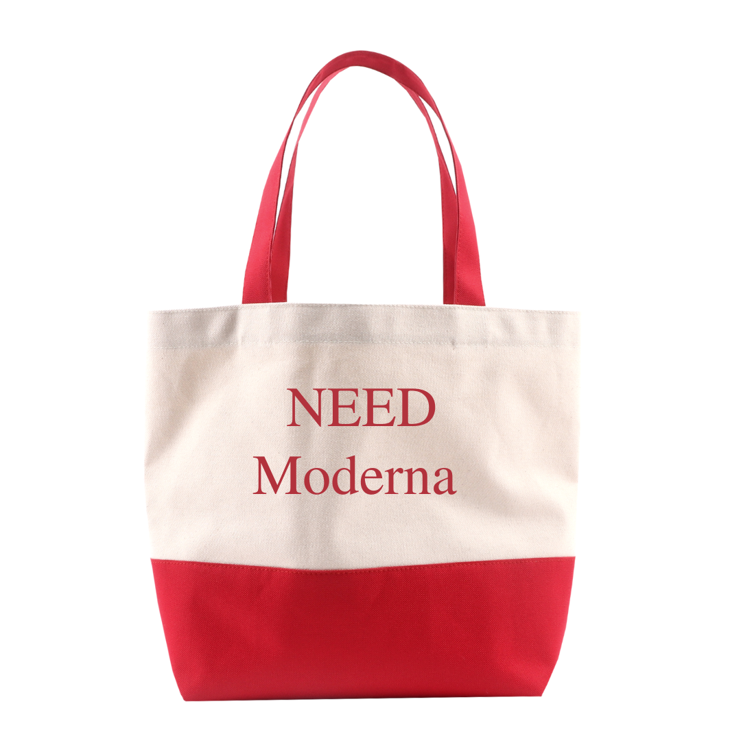 Shopping Bag ใบใหญ่ ฐานแดง สกรีน NEED Morderna