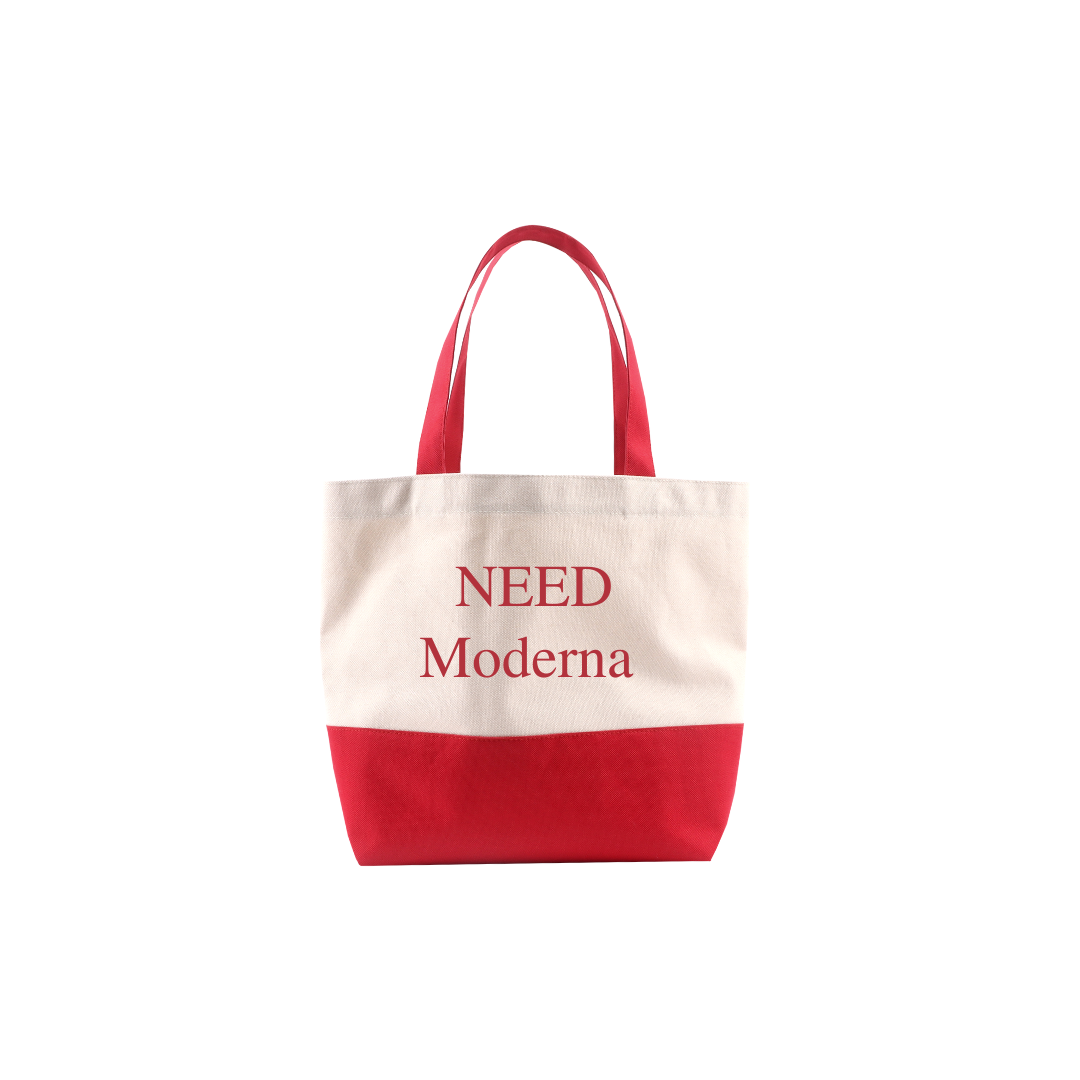 Shopping Bag ใบเล็ก ฐานแดง สกรีน NEED Moderna