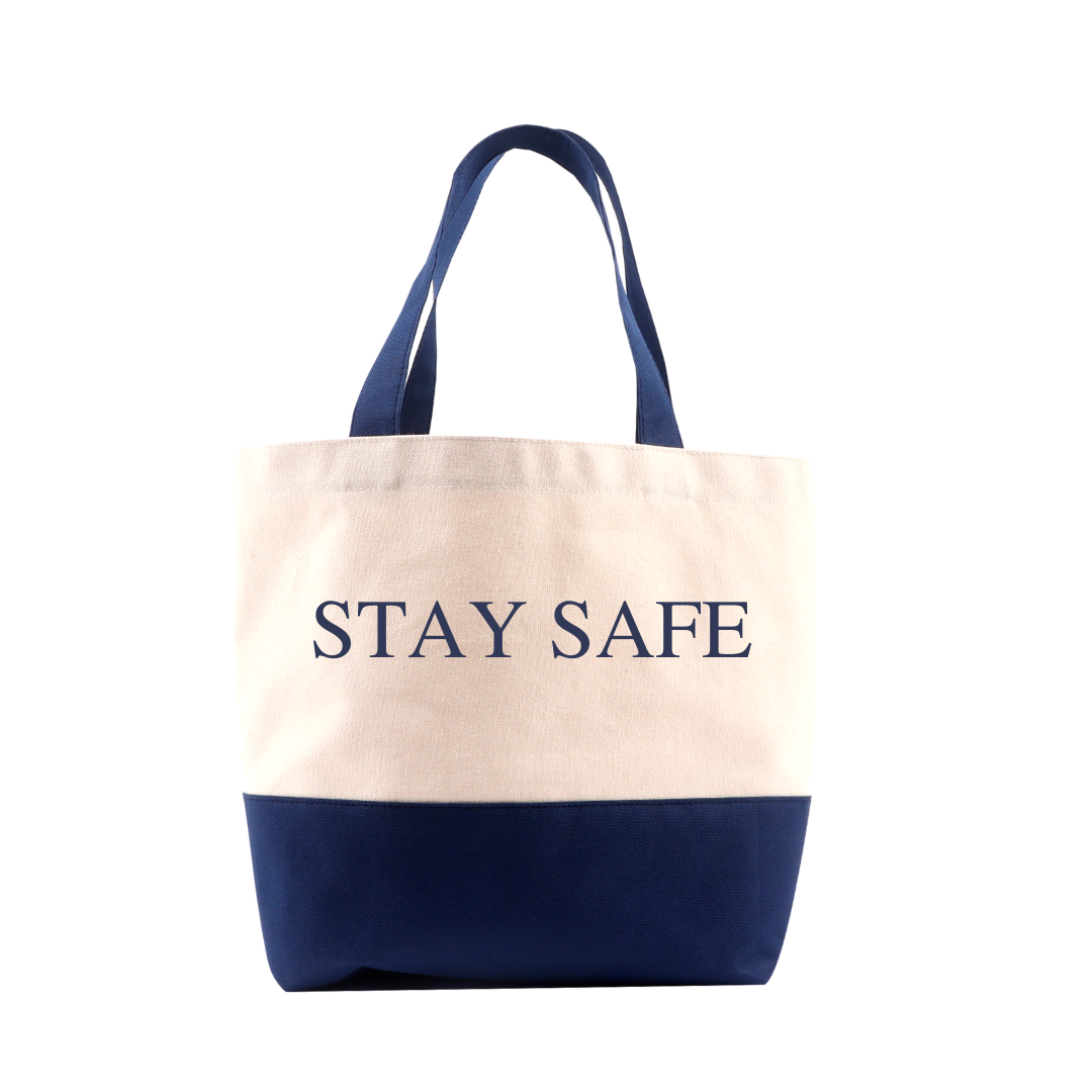 Shopping Bag ใบใหญ่ ฐานกรม สกรีน STAY SAFE