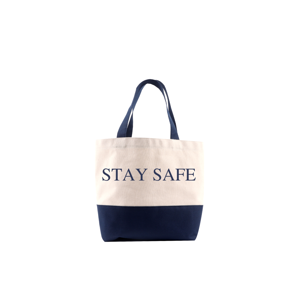 Shopping Bag ใบเล็ก ฐานกรม สกรีน STAY SAFE