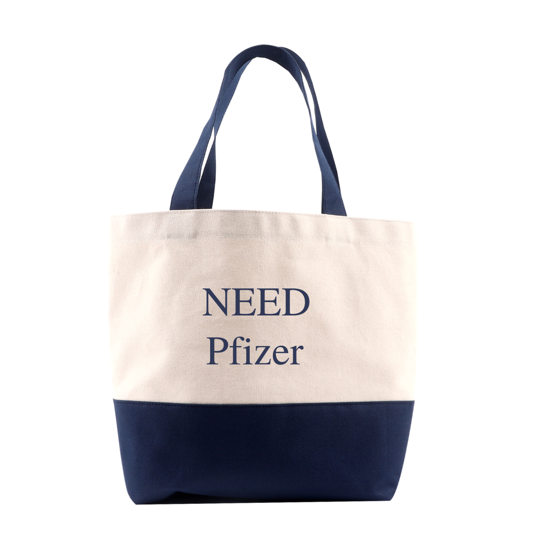 Shopping Bag ใบใหญ่ ฐานกรมสกรีน NEED Pfizer