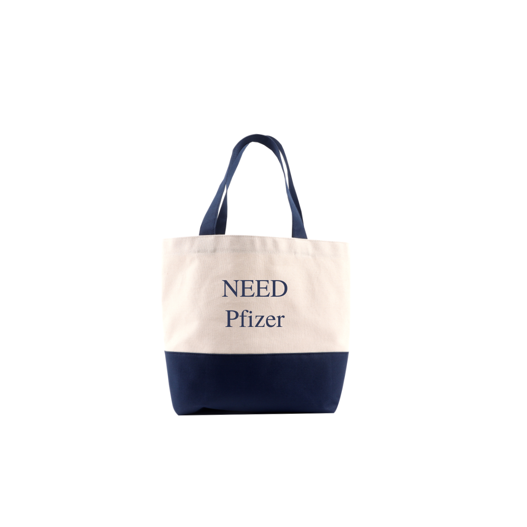 Shopping Bag Blue NEED Pfizer (Small)